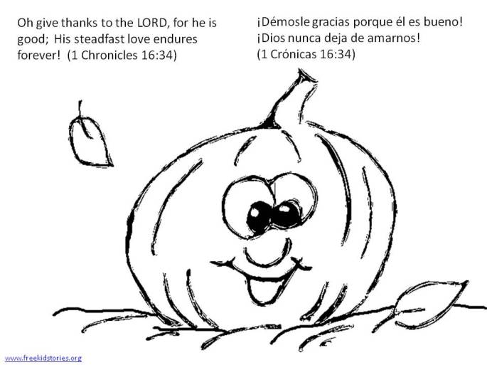 Día de Accion de Gracias: Versículos de la Biblia para pintar - Thanksgiving Bible verse coloring pages 2