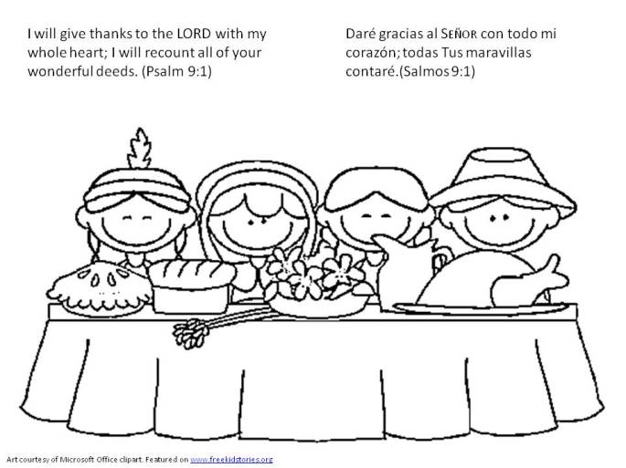 Día de Accion de Gracias: Versículos de la Biblia para pintar - Thanksgiving Bible verse coloring pages 1